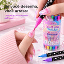 NailLiner - Caneta Esmalte de Ponta Dupla Que Pinta e Decora Suas Unhas Com Acabamento de Salão, Sem Borrar e Sem Sujeira (Oferta Exclusiva)