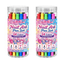 NailLiner - Caneta Esmalte de Ponta Dupla Que Pinta e Decora Suas Unhas Com Acabamento de Salão, Sem Borrar e Sem Sujeira (Oferta Exclusiva)